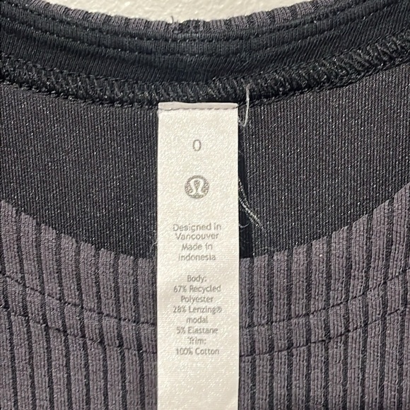 Lululemon Ribbed Softstreme Slim-Fit Tank Dress in black - size 0 - Picture 8 of 12